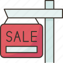 sale, sign, estate, property, value