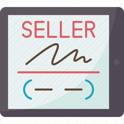 Seller, signature, name, contract, lease icon - Download on Iconfinder