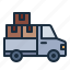 truck, transportation, house, home, estate, property, mortgage, moving truck 