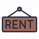 rent, sign, house, home, estate, property, mortgage