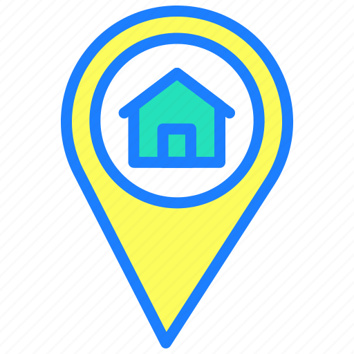 Home, house, location, location market, map, pointer icon - Download on Iconfinder