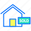 home, house, label, property, real estate, sign, sold 
