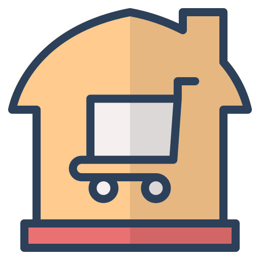 Cart, house, invesment, property, real estate, shopping, trolley icon - Free download
