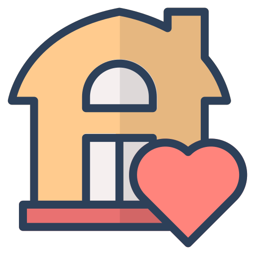 Heart, house, invesment, like, love, property, real estate icon - Free download