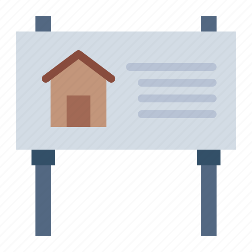 Billboard, marketing, promotion, house, home, estate, property icon - Download on Iconfinder