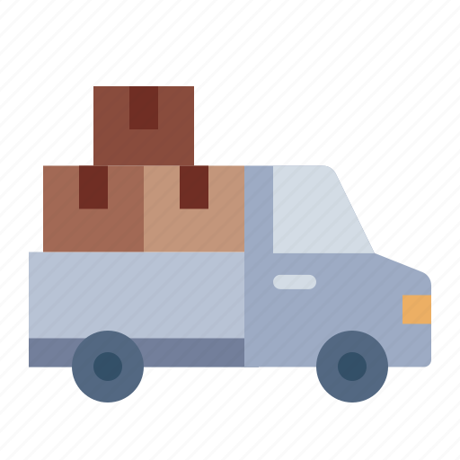 Truck, transportation, house, home, estate, property, mortgage icon - Download on Iconfinder