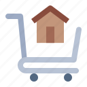 trolley, buy, purchase, house, home, estate, property, mortgage