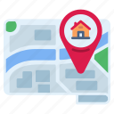 map, house, home, search, residential, apartment, location, navigation, paper