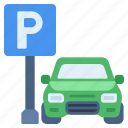 parking, car, road, transportation, traffic, park, sign, zone, travel