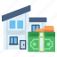 buy, house, business, building, sell, payment, income, cash, money 