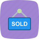 sold, real estate, sign 