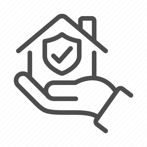 Insurance, home, house, hand, shield, security icon - Download on Iconfinder