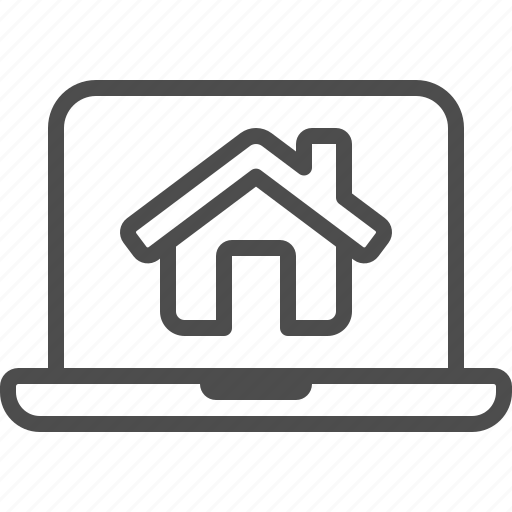Real estate, home, house, laptop, computer icon - Download on Iconfinder