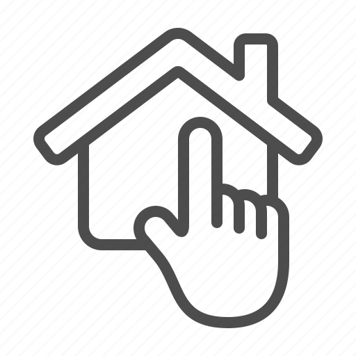 Real estate, home, house, realty, hand, finger icon - Download on Iconfinder
