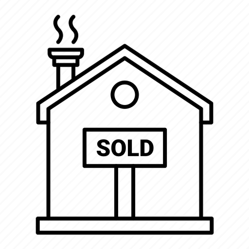 Property, real estate, sold, sold out, house icon - Download on Iconfinder