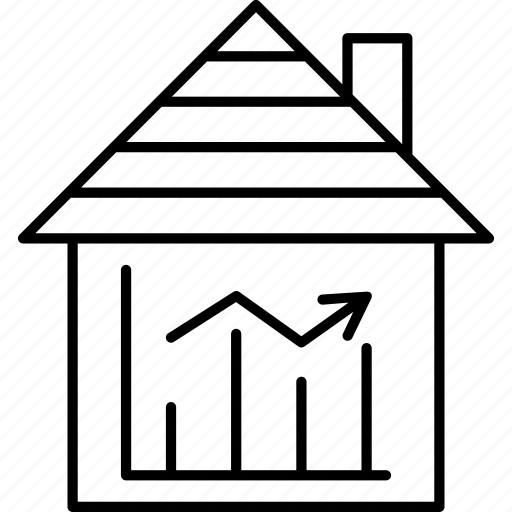 House price development, investment, property market, real estate market, property sector, house price icon - Download on Iconfinder