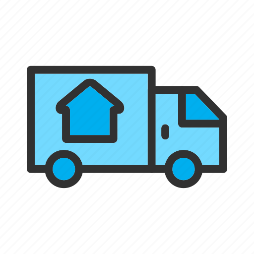 Delivery, hauling, package, truck icon - Download on Iconfinder