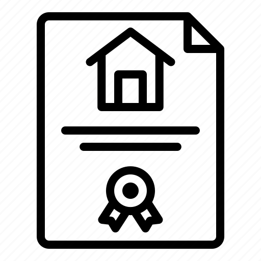 Deed, house, home, estate, property, mortgage icon - Download on Iconfinder