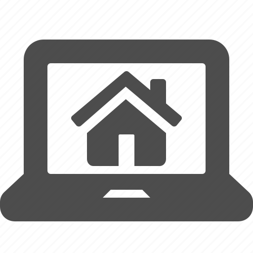 Home, house, laptop, online, real estate icon - Download on Iconfinder