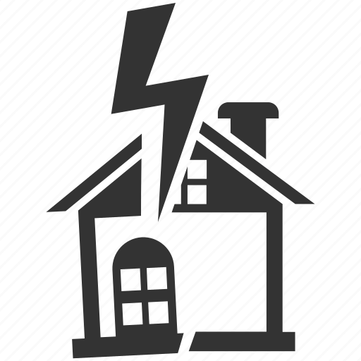 Broken, earthquake, house, insurance, thunderstorm icon - Download on Iconfinder