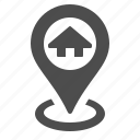 house, location, real estate, marker, home, navigation, gps
