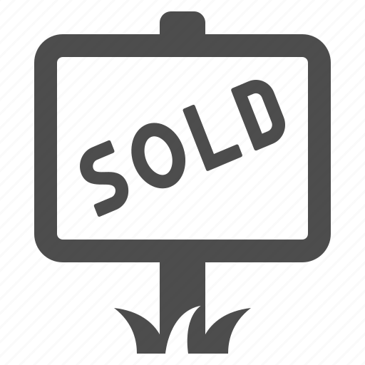 Grass, real estate, sign, sold icon - Download on Iconfinder