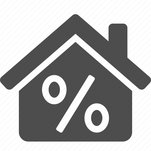 Discount, home, house, percentage, real estate, sign icon - Download on Iconfinder