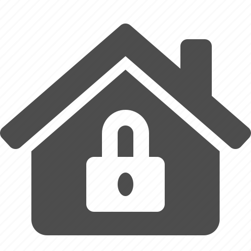 Home, house, insurance, lock, locked, real estate, security icon - Download on Iconfinder
