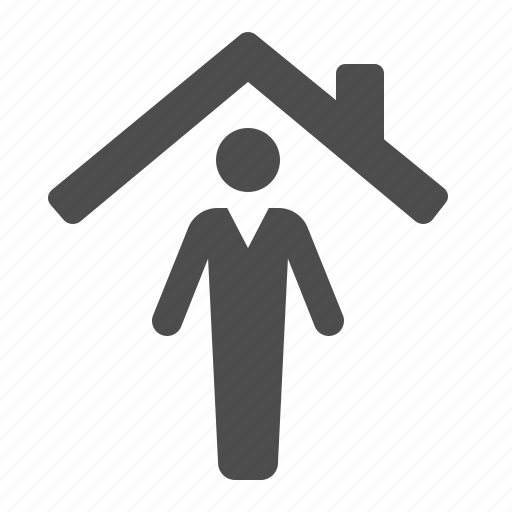 Home, house, man, real estate, roof icon - Download on Iconfinder