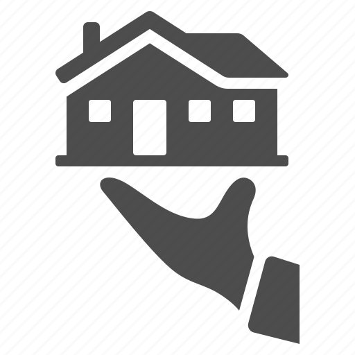 Hand, home, house, insurance, loan, real estate icon - Download on Iconfinder