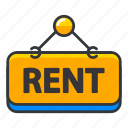 estate, real, rent, sign