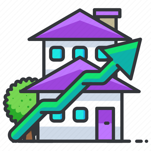 Estate, house, real, upwards icon - Download on Iconfinder