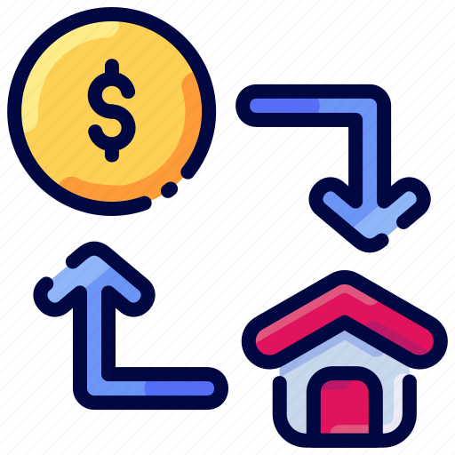 Bukeicon, buy, dollar, exchange, house, sell icon - Download on Iconfinder