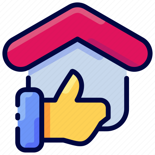 Bukeicon, feedback, good, house, like, thumb icon - Download on Iconfinder