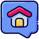bukeicon, chat, conversation, home, house, realestate, talk