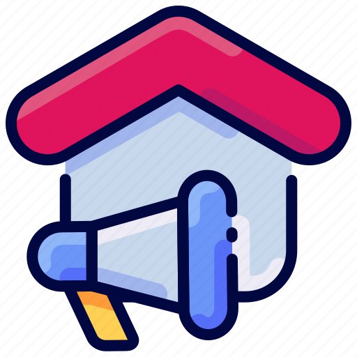 Bukeicon, estate, house, marketing, megaphone, real icon - Download on Iconfinder