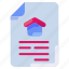 bukeicon, contract, document, estate, property, real 
