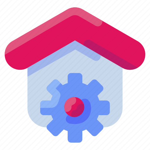 Bukeicon, estate, gear, home, house, real, settings icon - Download on Iconfinder