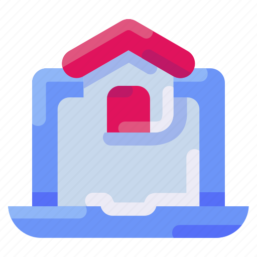 Bukeicon, computer, home, house, laptop, marketplace, realestate icon - Download on Iconfinder