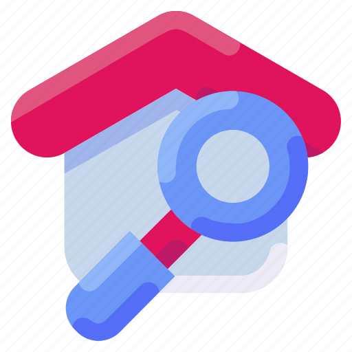 Bukeicon, estate, find, home, house, real, search icon - Download on Iconfinder