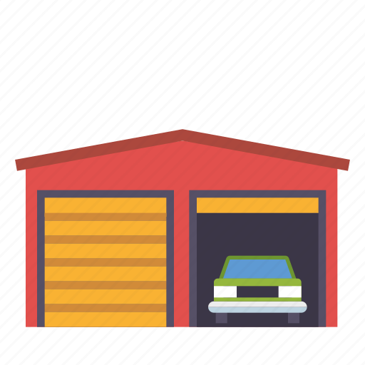 Building, car, garage, house, real estate, realty icon - Download on Iconfinder