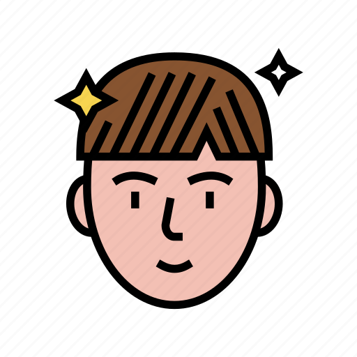 Man, after, keratin, used, hair, procedure icon - Download on Iconfinder