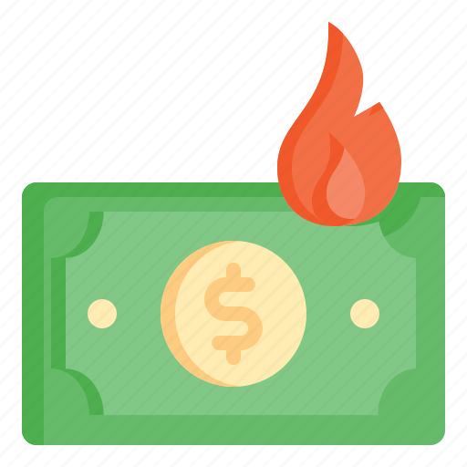 Economic, recession, money, fire, burn, bankruptcy icon - Download on Iconfinder