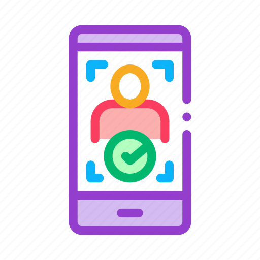 Mobile, person, phone, recognition, smartphone, verification icon - Download on Iconfinder
