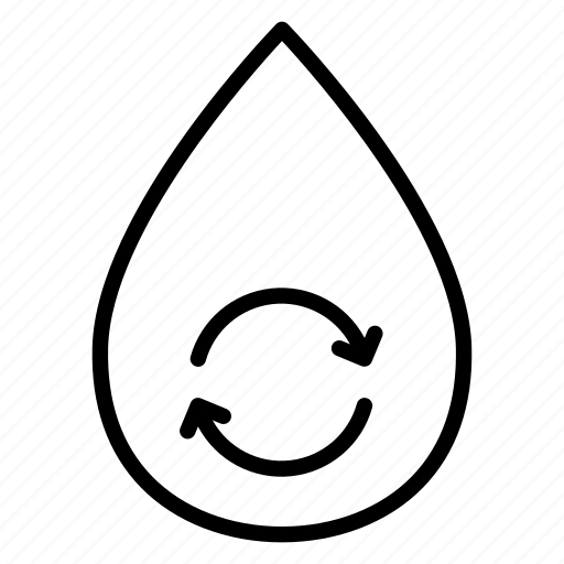 Refresh, water, loop, arrow, direction, drop icon - Download on Iconfinder