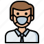 air, contamination, gas, man, mask, pollution, security, user 