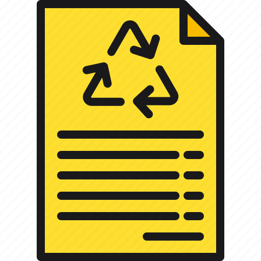 Document, environment, ecology, recycling, file icon - Download on Iconfinder