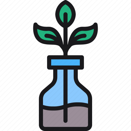 Experiment, flask, leaf, plan, biology icon - Download on Iconfinder