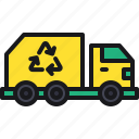 truck, transportation, trash, recycling, garbage