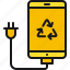 smartphone, charge, phone, recycling 